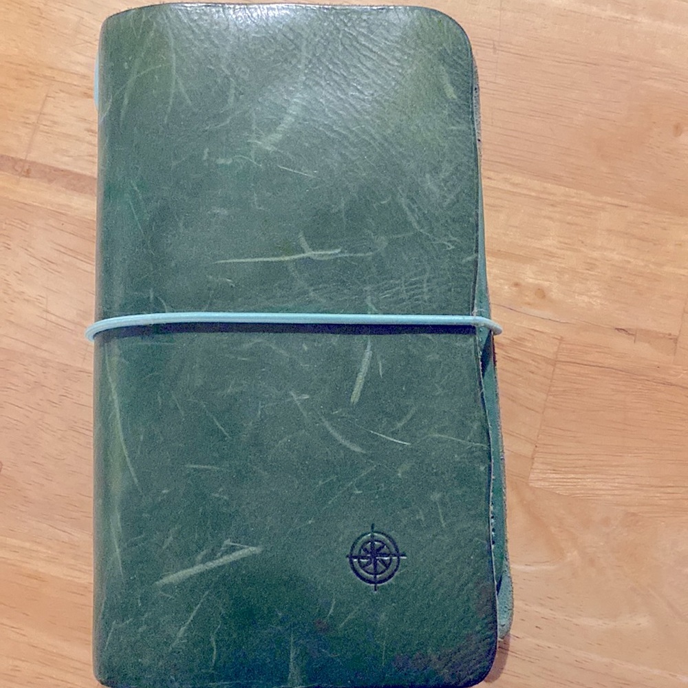 Old Trend Teal Leather Nomad Organizer Clutch